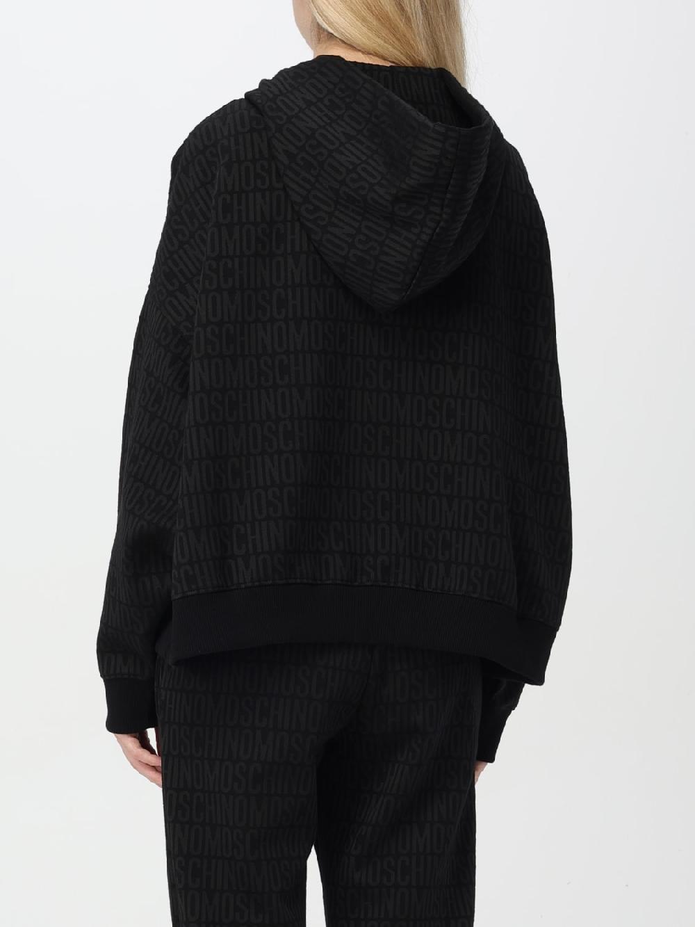 Giglio Felpa Moschino Couture In Cotone Con Logo All-over