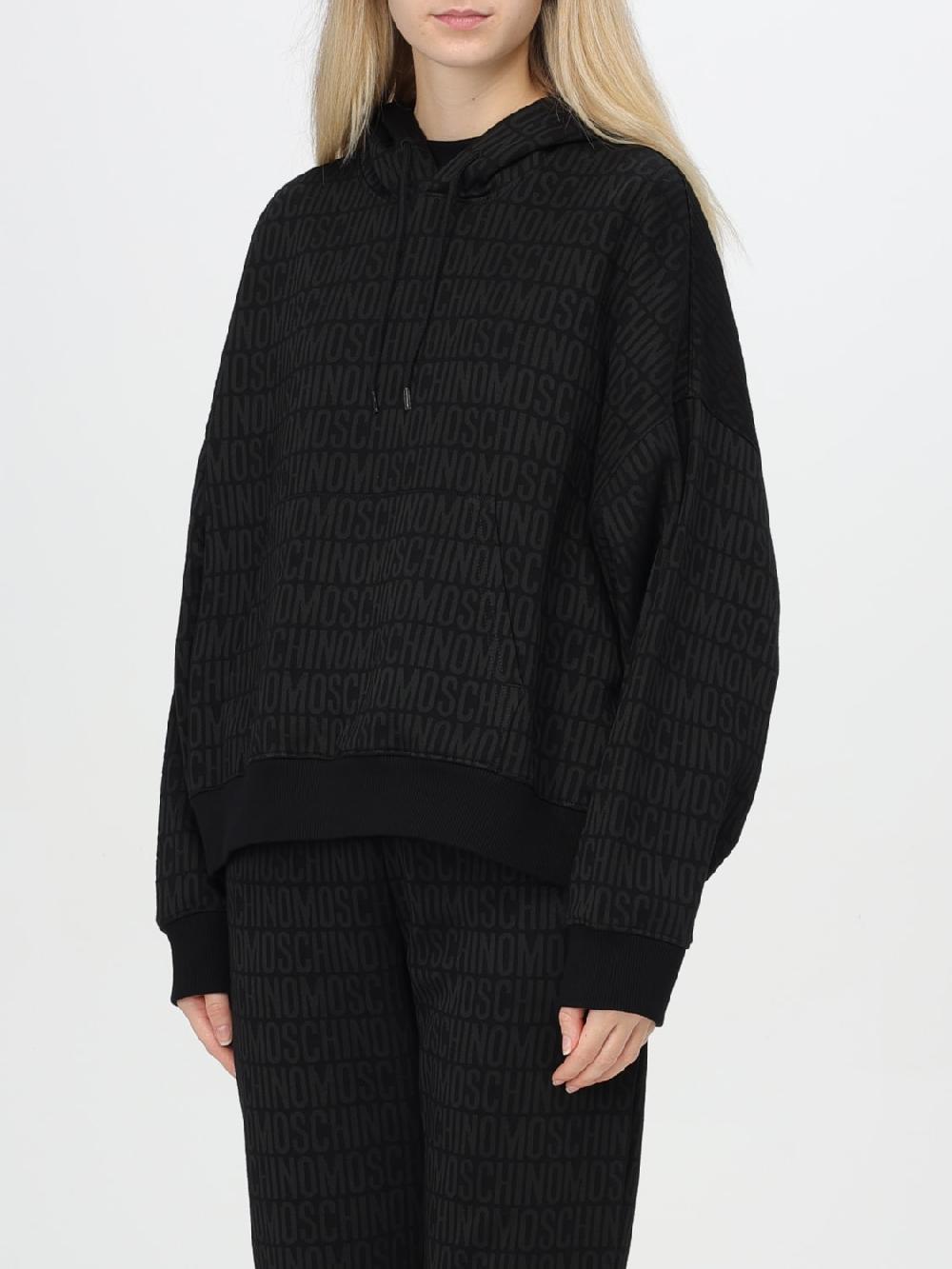 Giglio Felpa Moschino Couture In Cotone Con Logo All-over