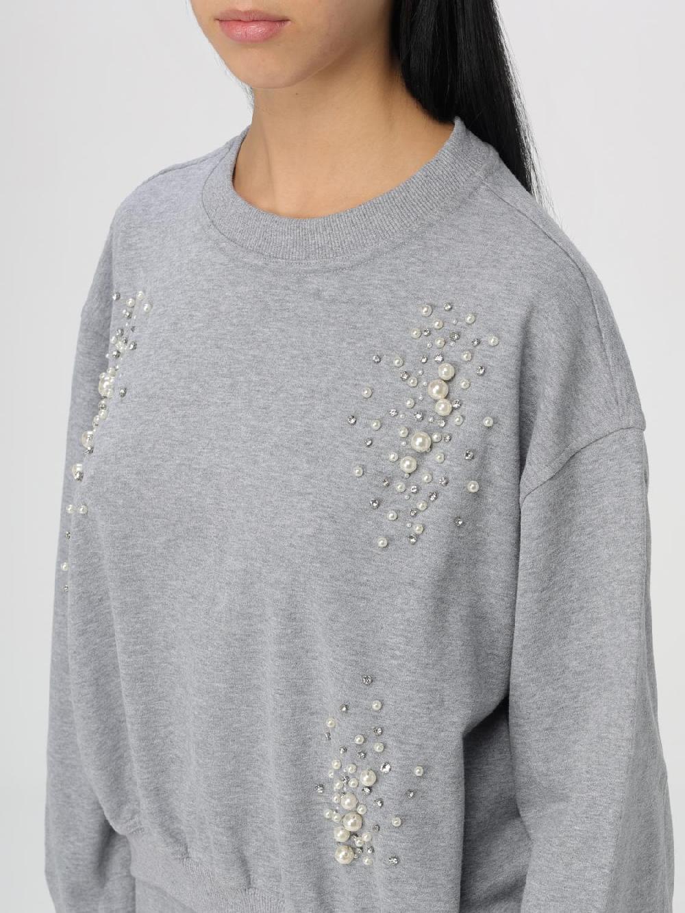 Giglio Felpa Twinset - Actitude In Cotone Con Perline