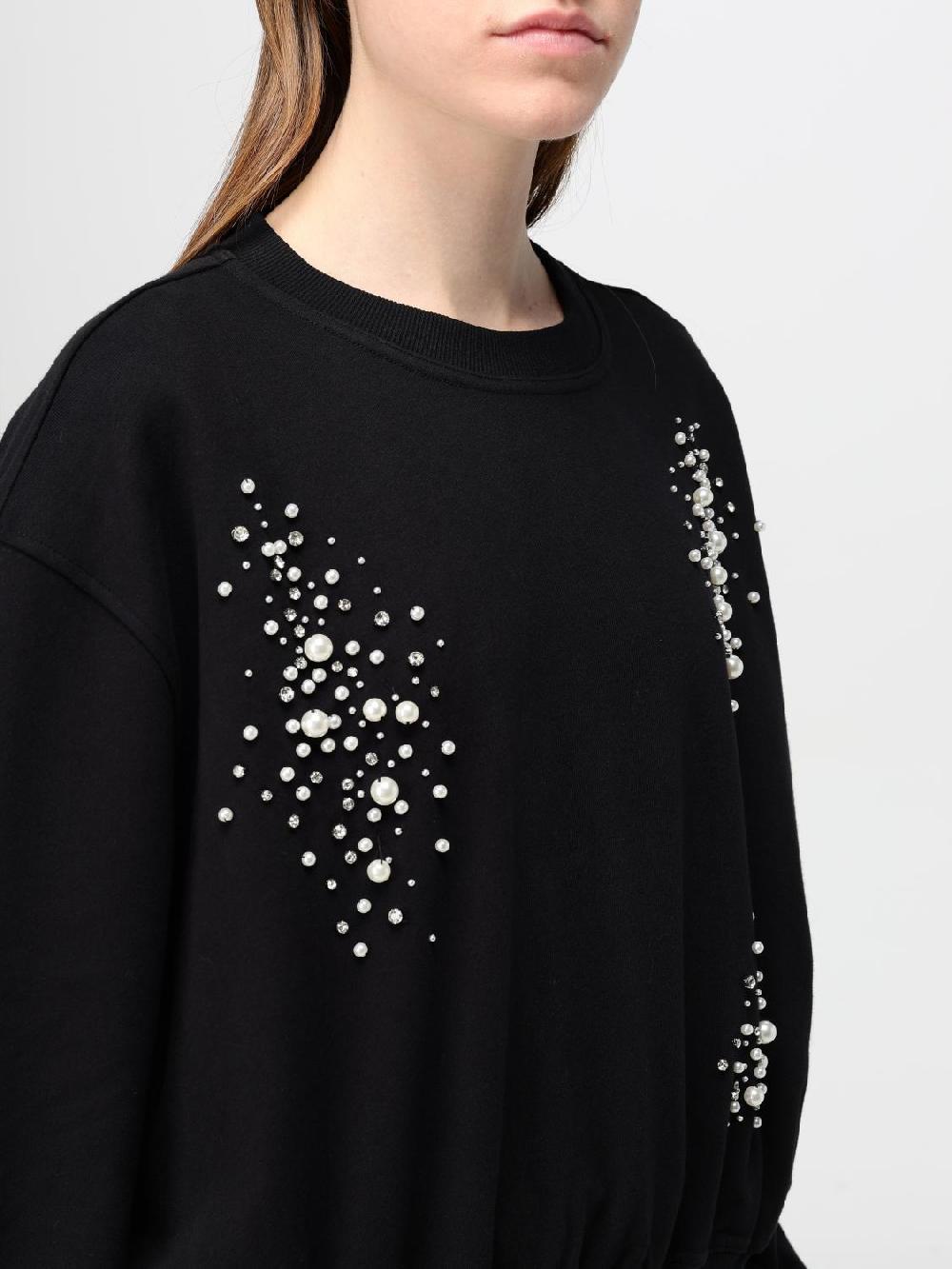 Giglio Felpa Twinset - Actitude In Cotone Con Perline