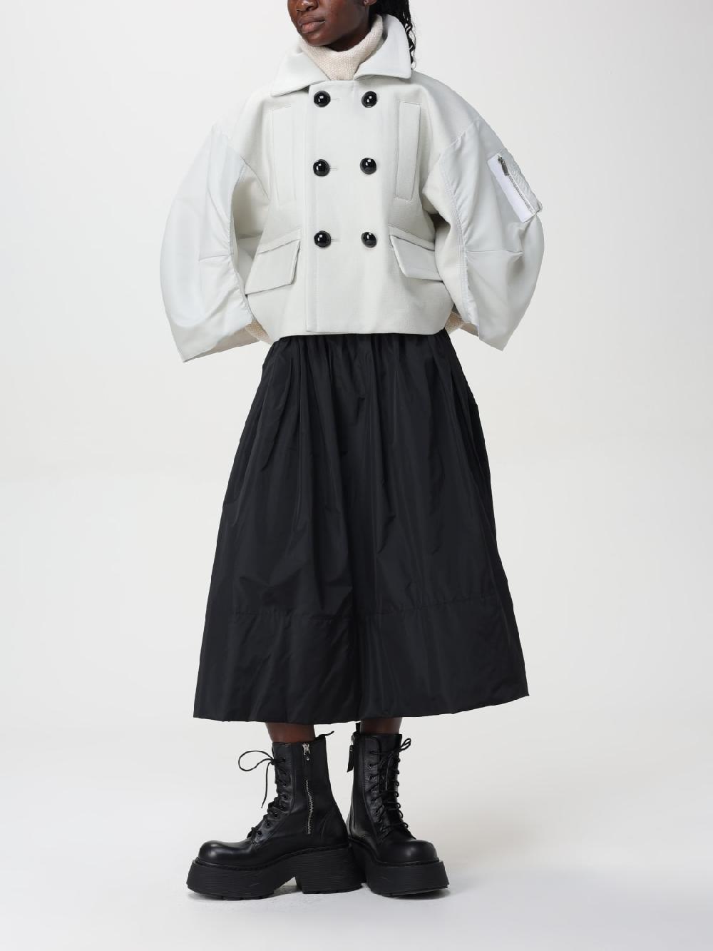 Giglio Giacca A Doppiopetto Sacai Con Maniche Oversize