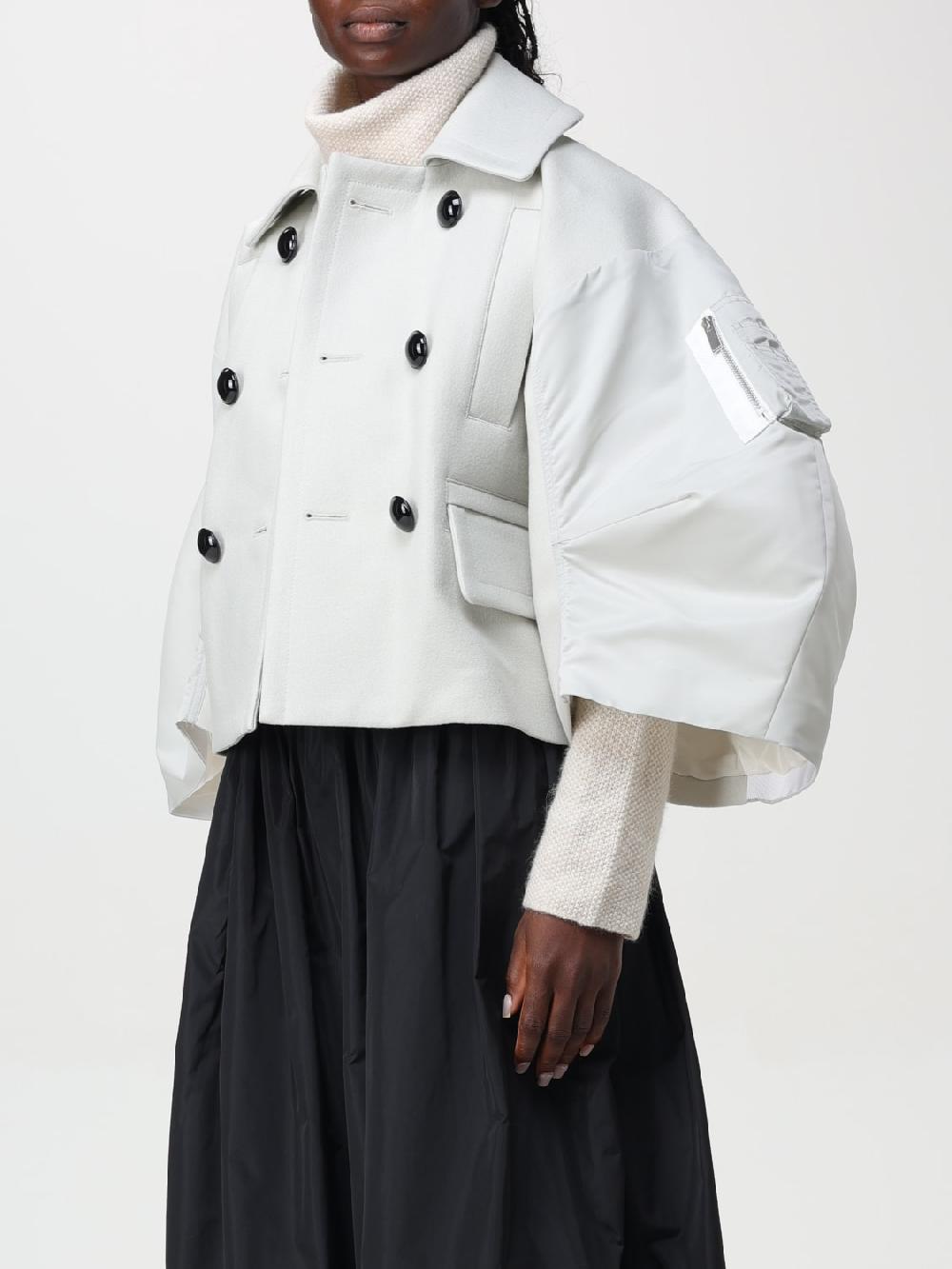 Giglio Giacca A Doppiopetto Sacai Con Maniche Oversize