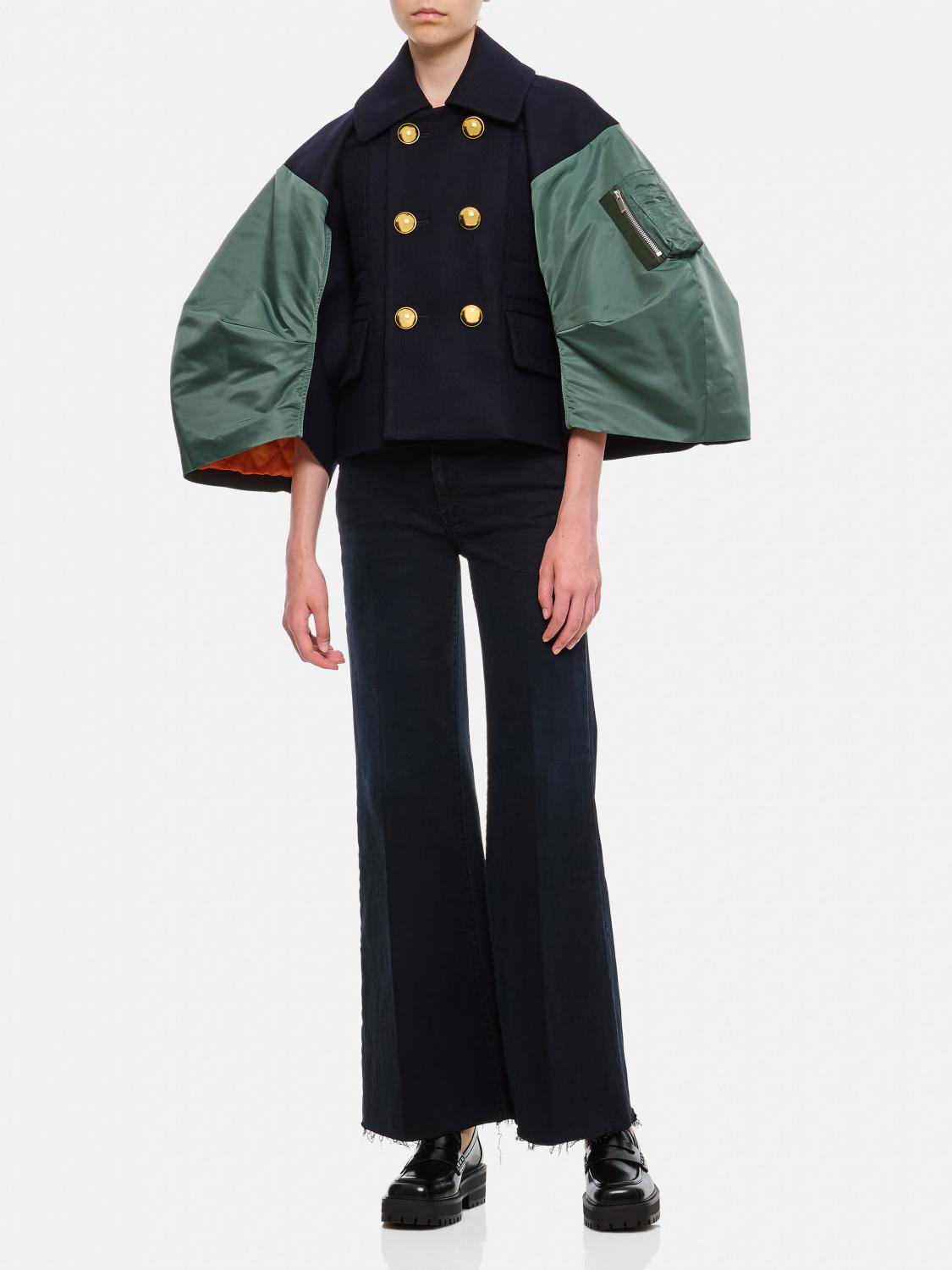 Giglio Giacca A Doppiopetto Sacai Con Maniche Oversize