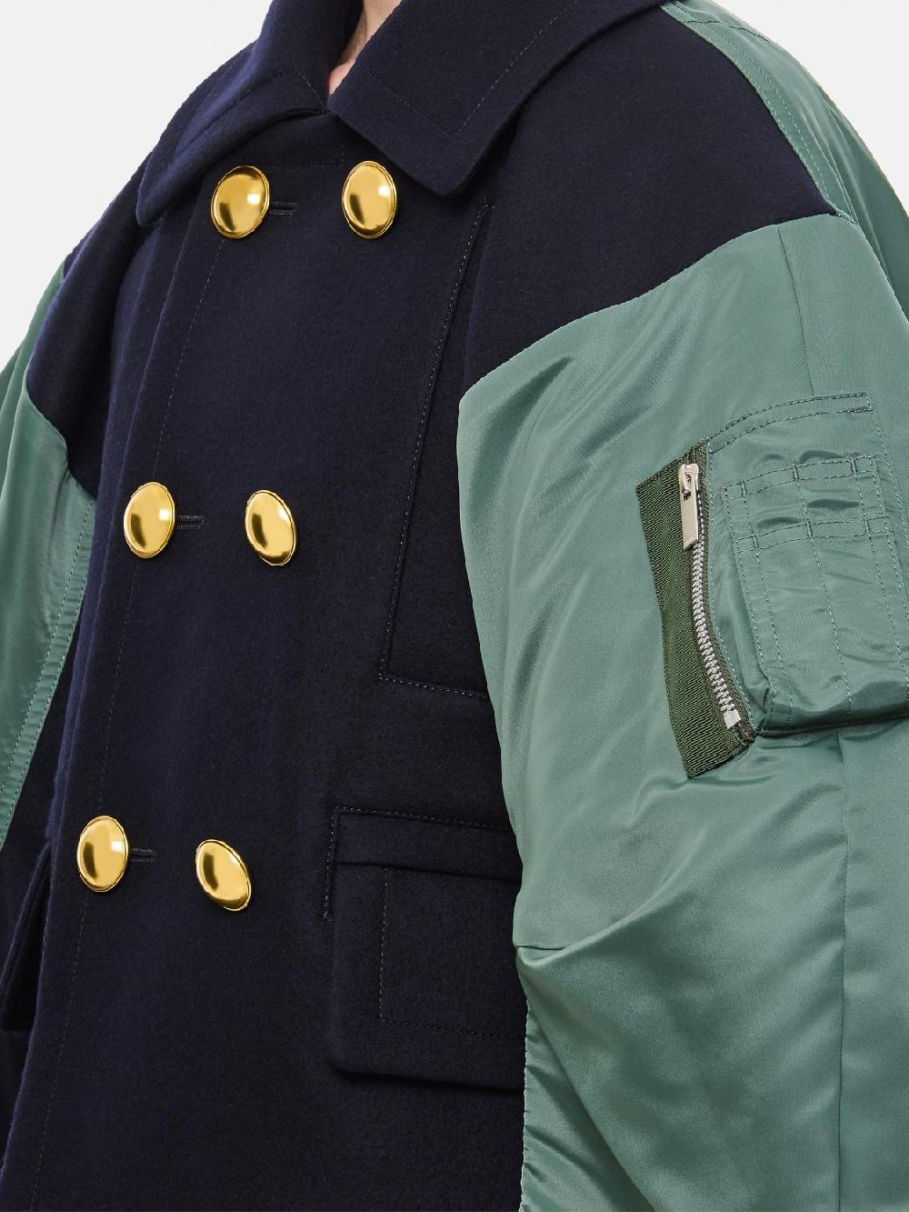 Giglio Giacca A Doppiopetto Sacai Con Maniche Oversize