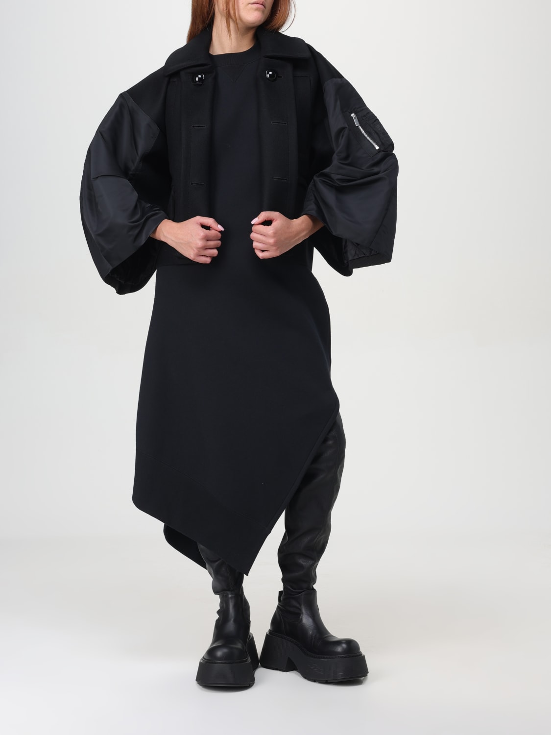 Giglio Giacca A Doppiopetto Sacai Con Maniche Oversize