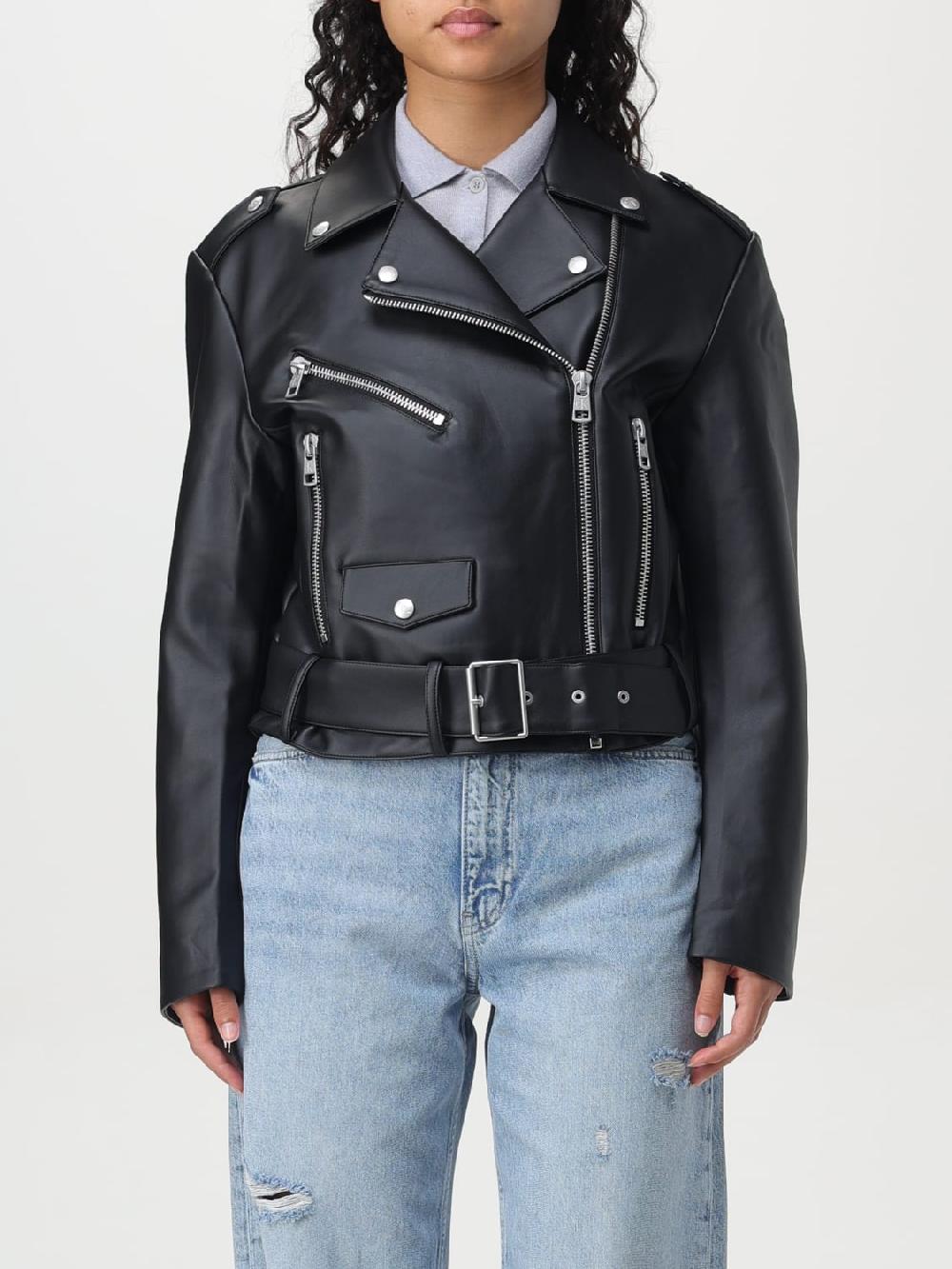Giglio Giacca biker Calvin Klein in pelle sintetica