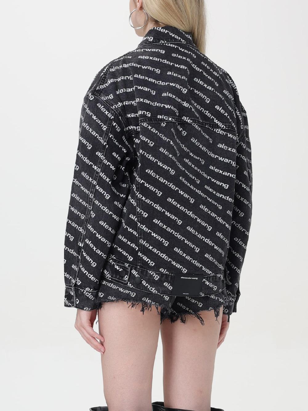 Giglio Giacca Con Logo All-over Denim X Alexander Wang