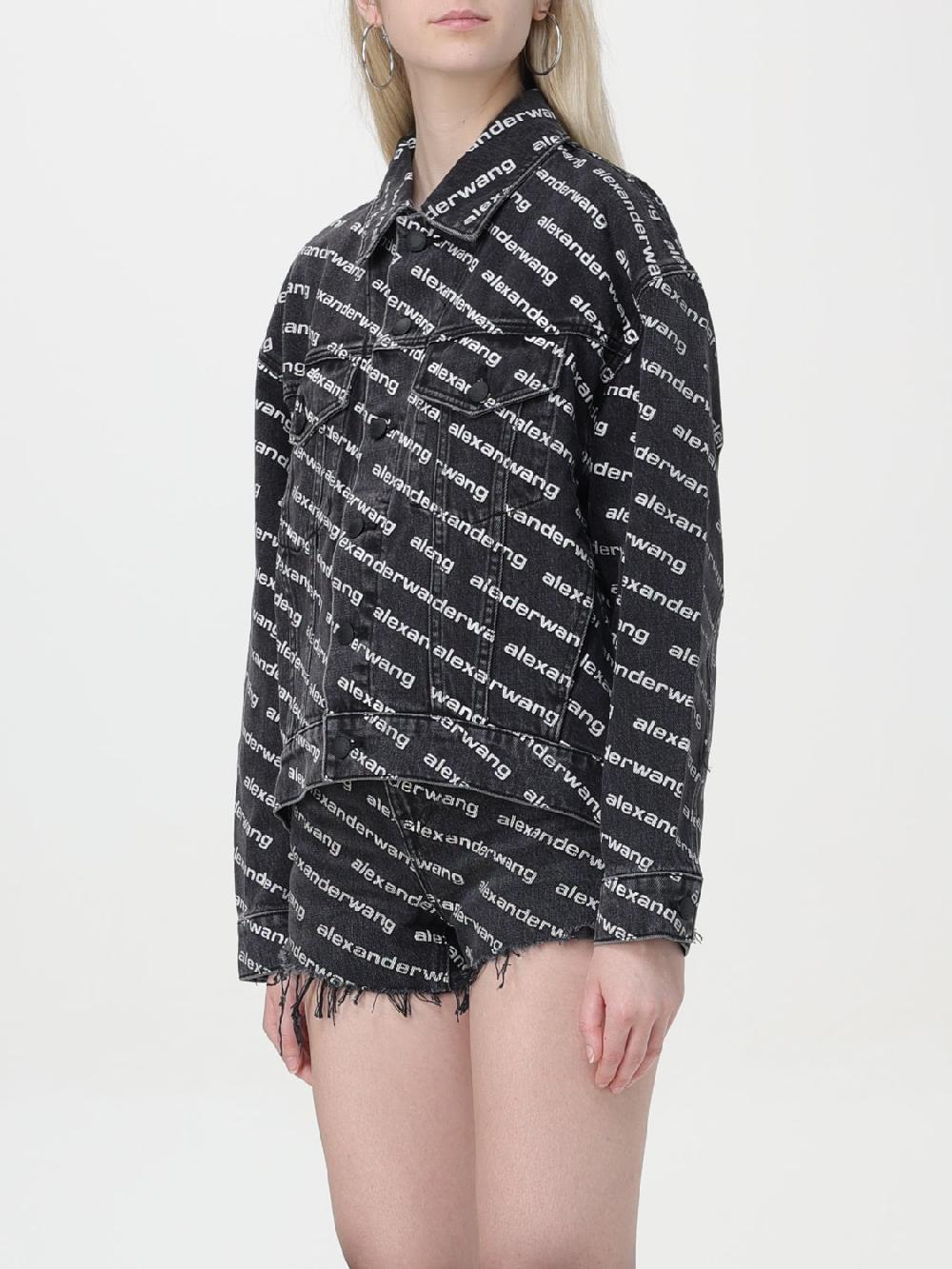 Giglio Giacca Con Logo All-over Denim X Alexander Wang