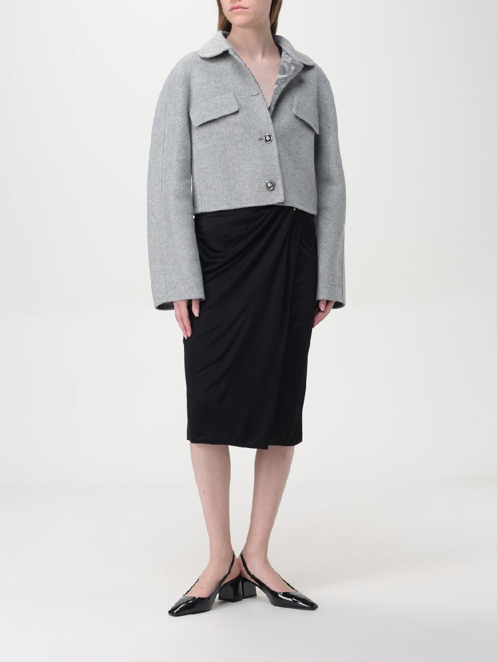 Giglio Giacca Crop Versace In Cashmere E Lana Vergine