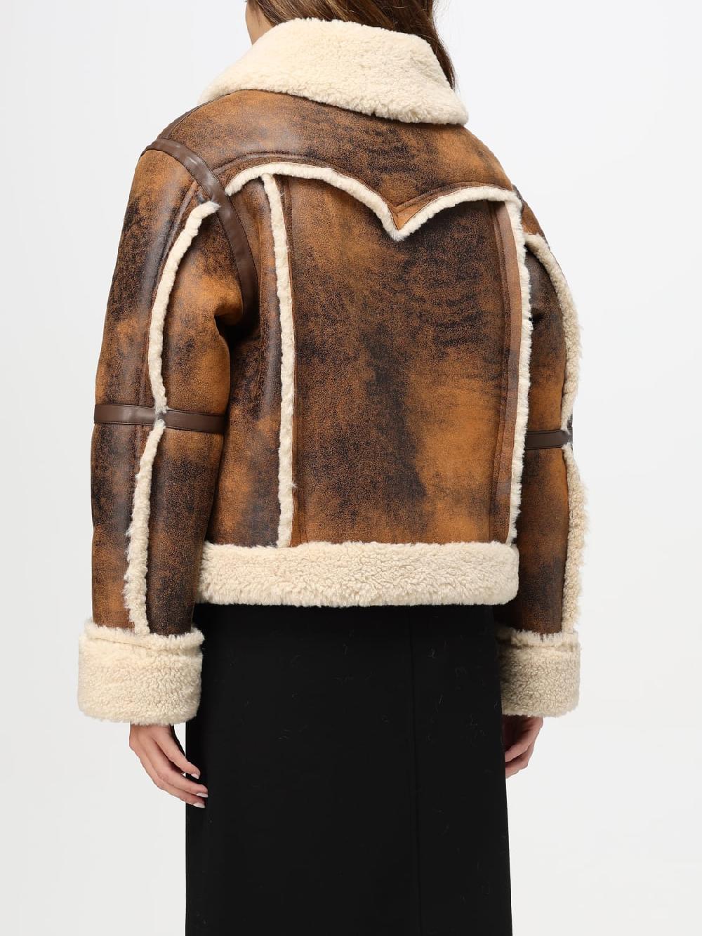 Giglio Giacca Stand Studio In Pelle Sintetica E Shearling