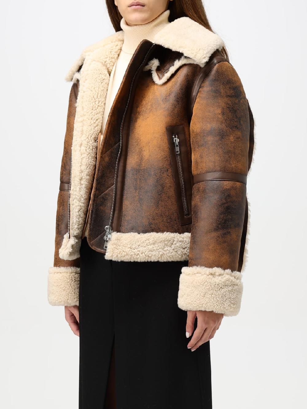 Giglio Giacca Stand Studio In Pelle Sintetica E Shearling