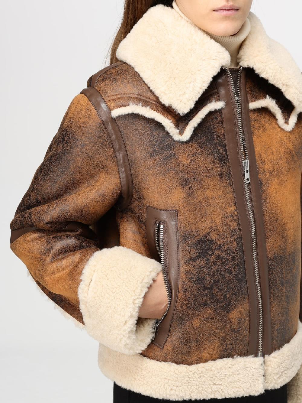 Giglio Giacca Stand Studio In Pelle Sintetica E Shearling