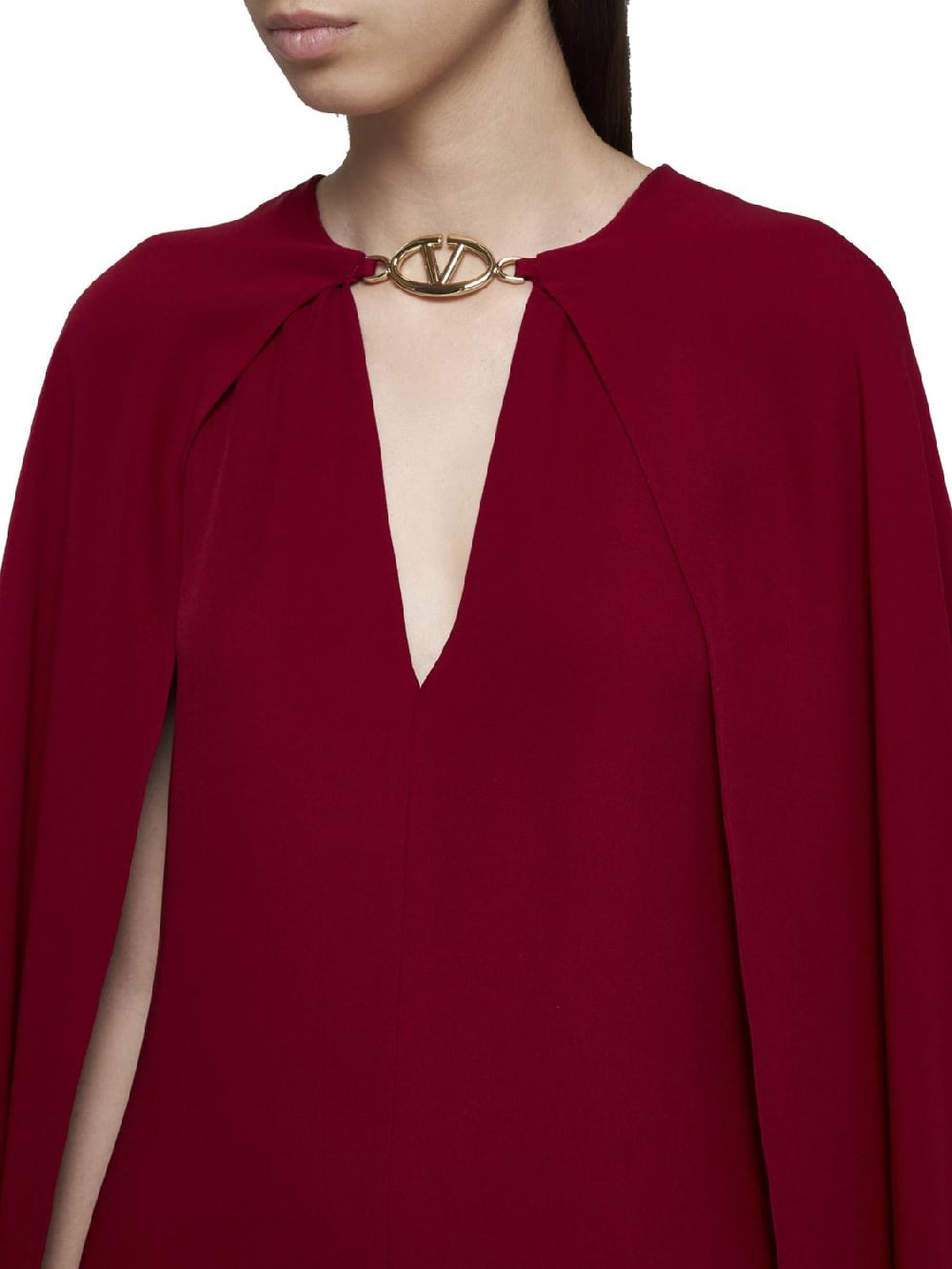 Giglio Abito A Cappa VLogo Valentino In Seta
