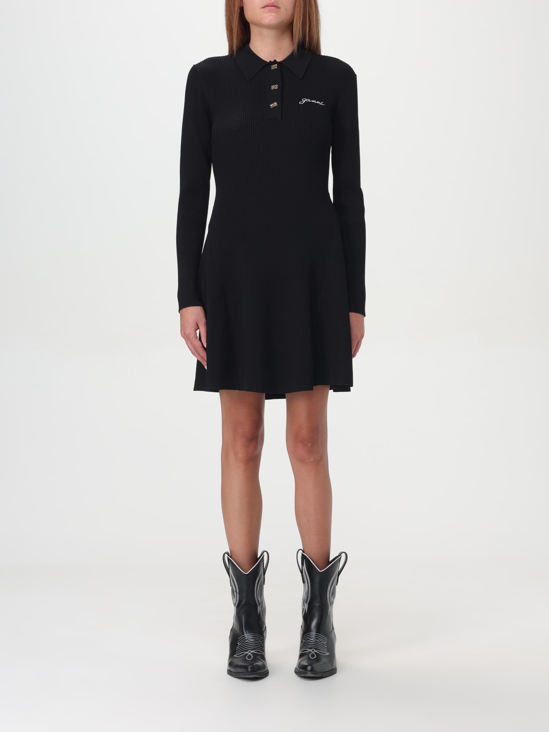 Giglio Abito a polo Ganni in viscosa stretch