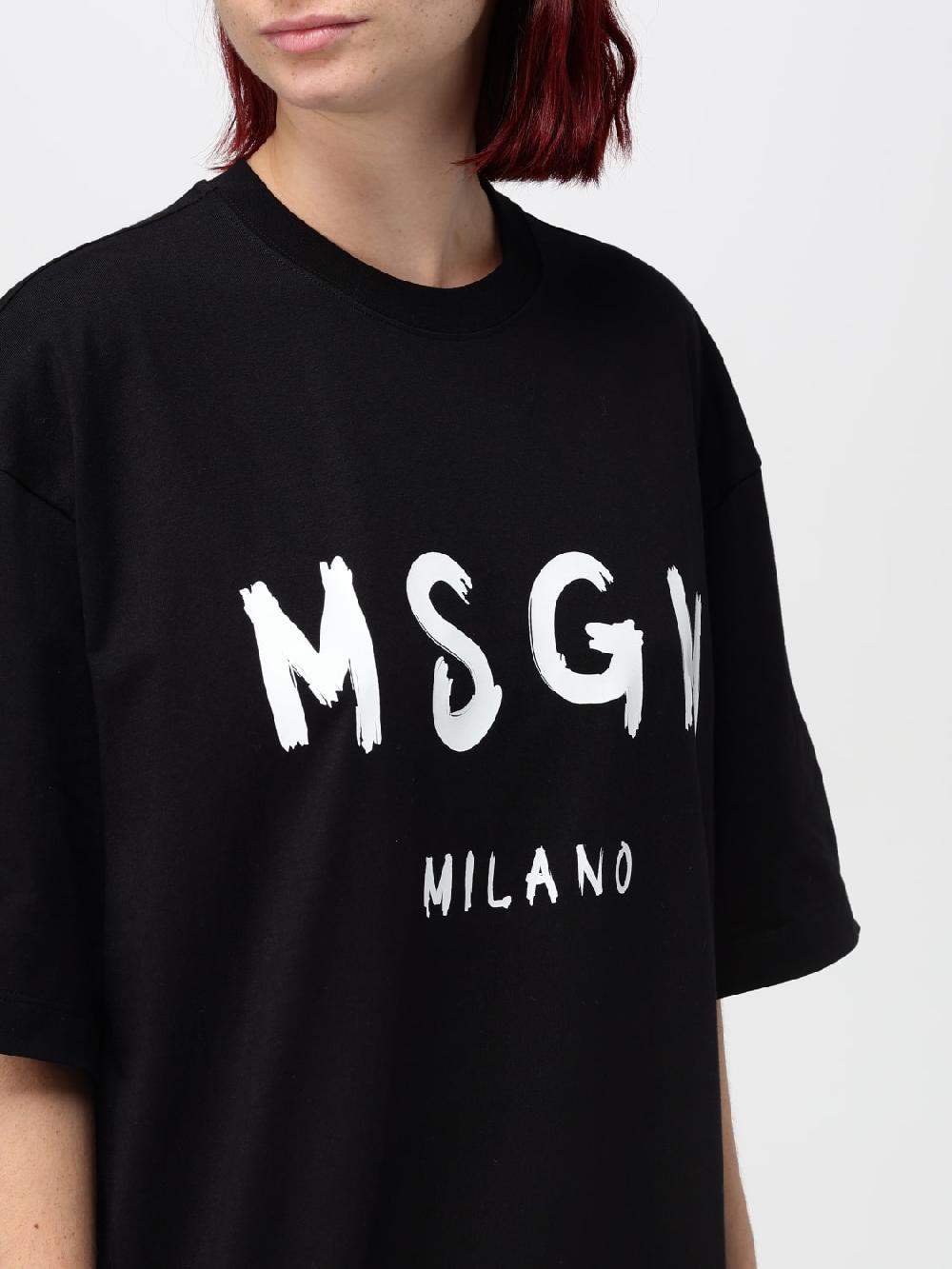 Giglio Abito A T-shirt Con Maxi Logo MSGM