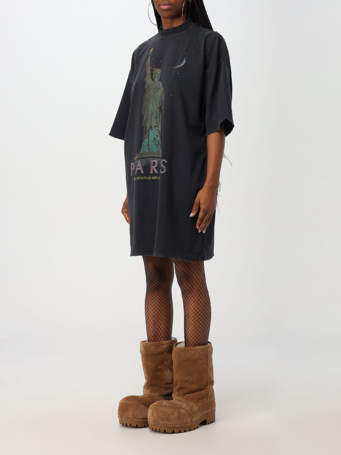 Giglio Abito Balenciaga In Cotone Con Stampa