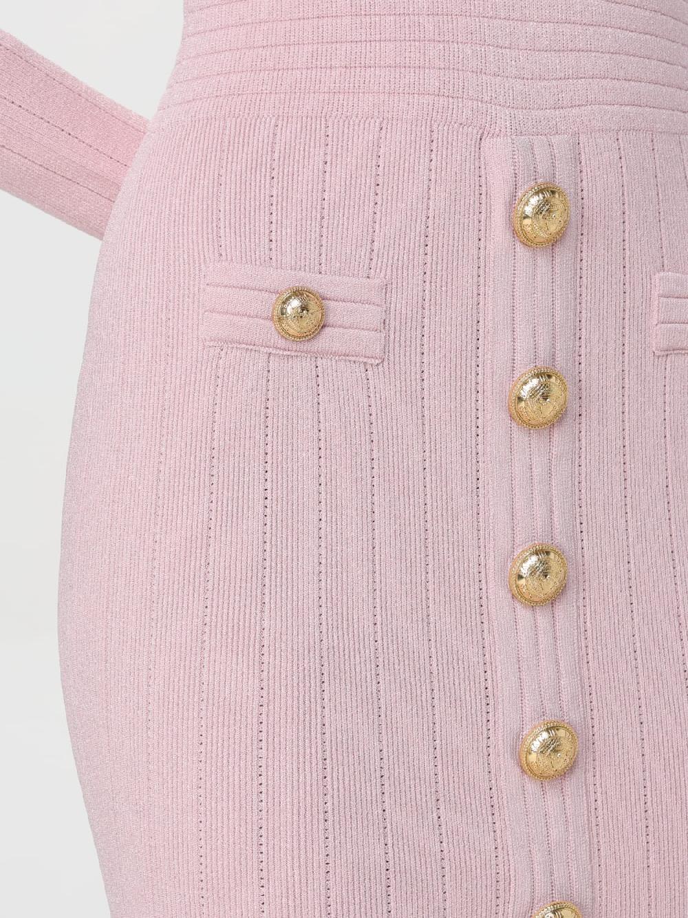 Giglio Abito Balmain In Maglia Di Viscosa A Coste