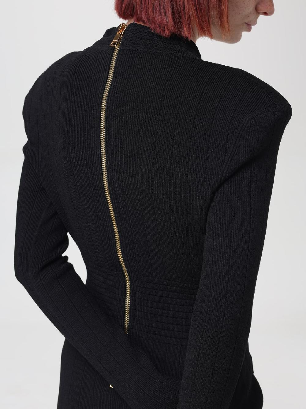 Giglio Abito Balmain In Maglia Di Viscosa A Coste