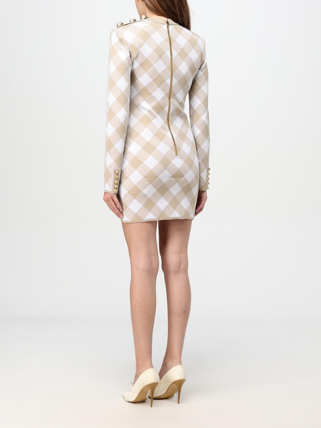 Giglio Abito Balmain In Viscosa Stretch