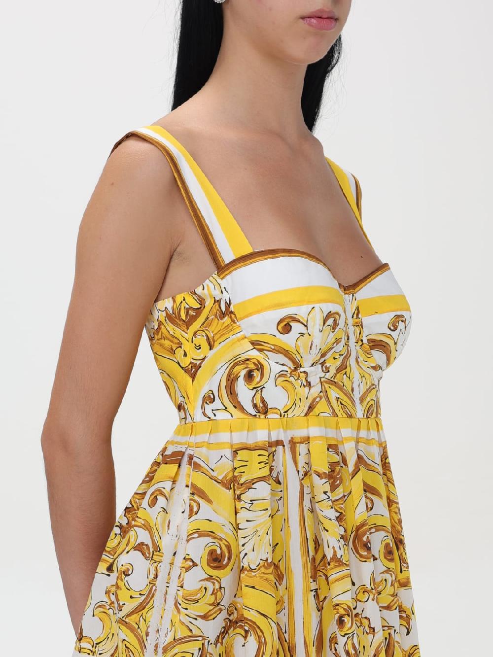 Giglio Abito Bustier In Cotone Dolce & Gabbana