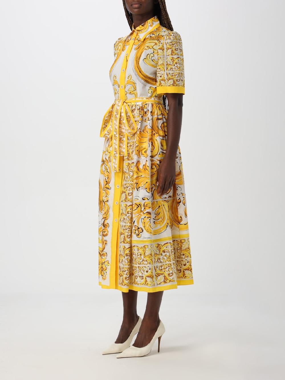 Giglio Abito Chemisier Dolce & Gabbana In Popeline