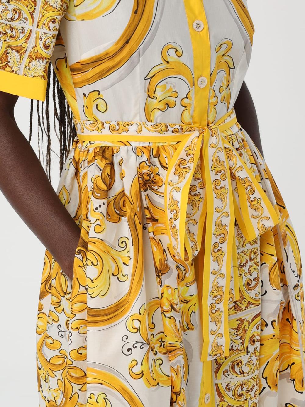 Giglio Abito Chemisier Dolce & Gabbana In Popeline