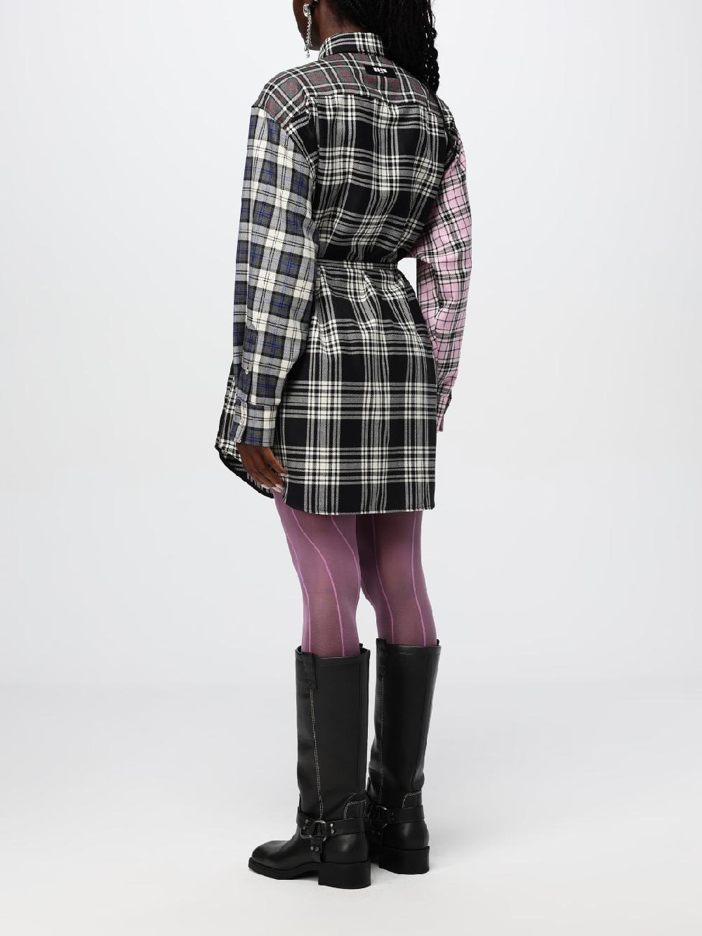 Giglio Abito Chemisier MSGM In Lana Vergine Check