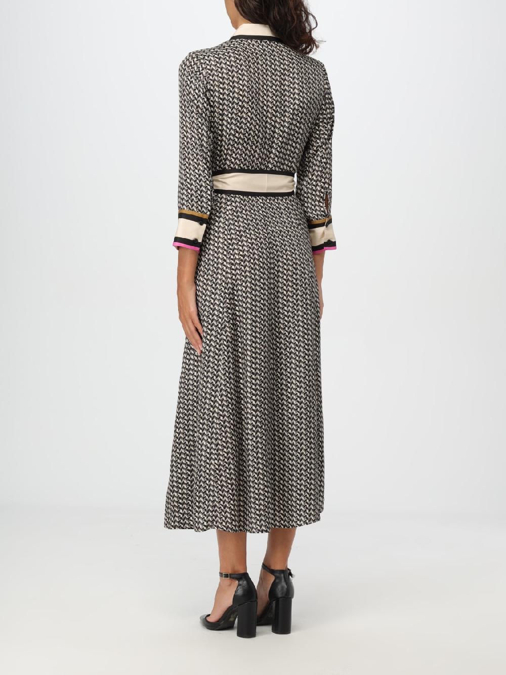 Giglio Abito Chemisier Pinko In Viscosa Stampata