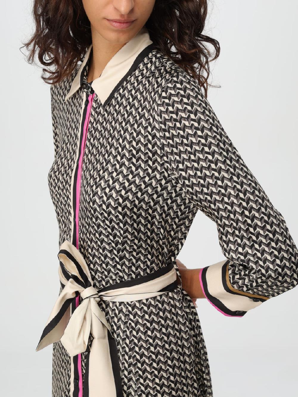 Giglio Abito Chemisier Pinko In Viscosa Stampata