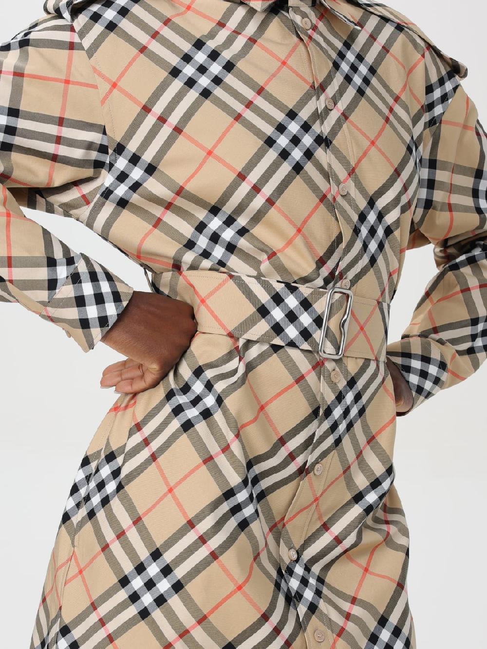 Giglio Abito Di Cotone Check Burberry