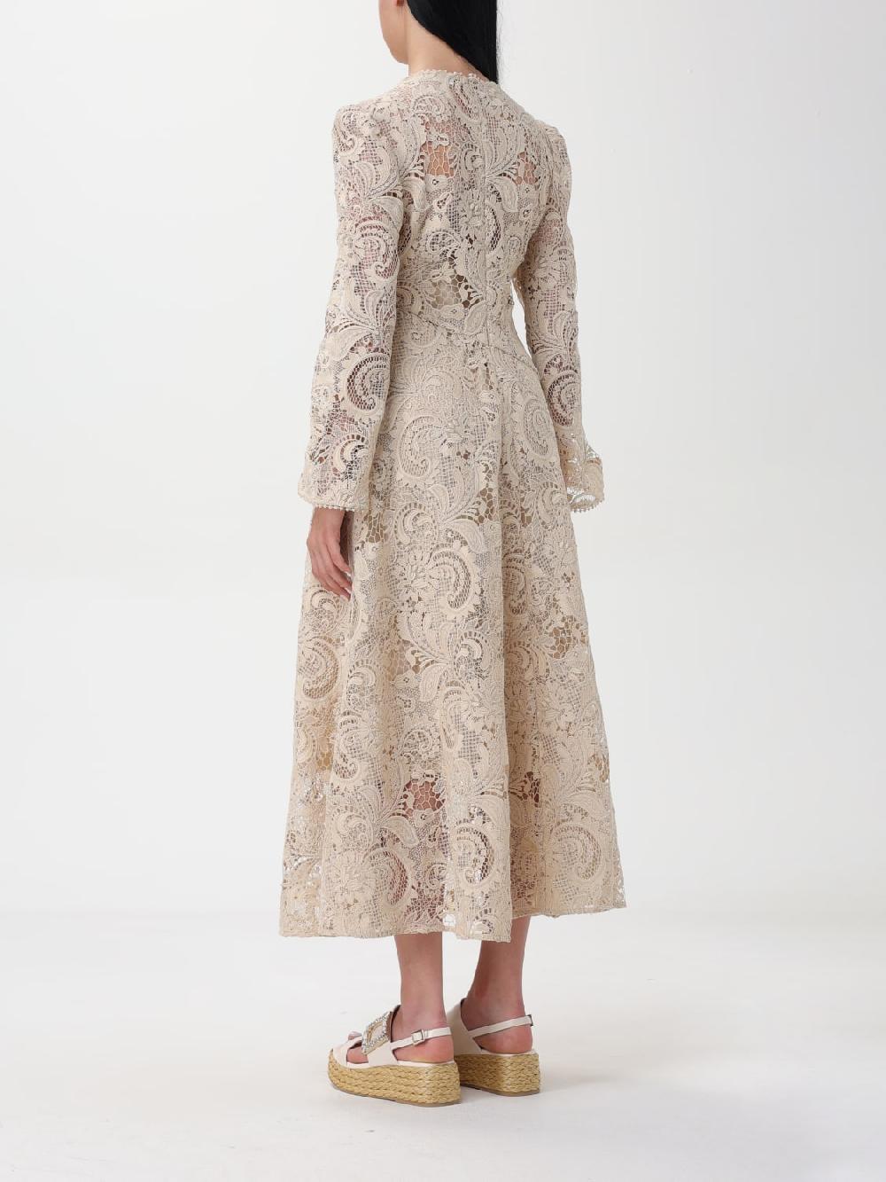 Giglio Abito Di Pizzo Midi Waverly Zimmermann