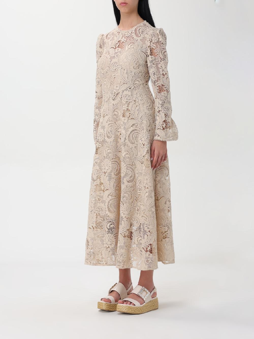 Giglio Abito Di Pizzo Midi Waverly Zimmermann