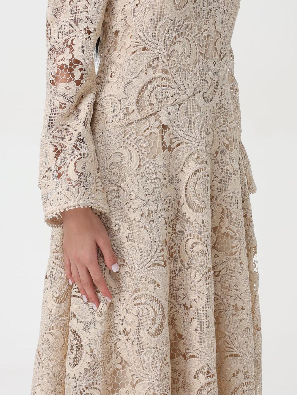 Giglio Abito Di Pizzo Midi Waverly Zimmermann