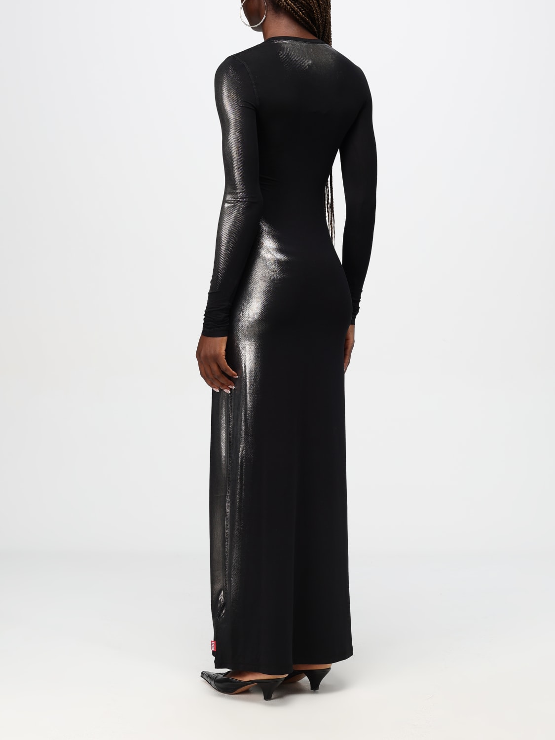 Giglio Abito Diesel In Jersey Stretch Metallizzato