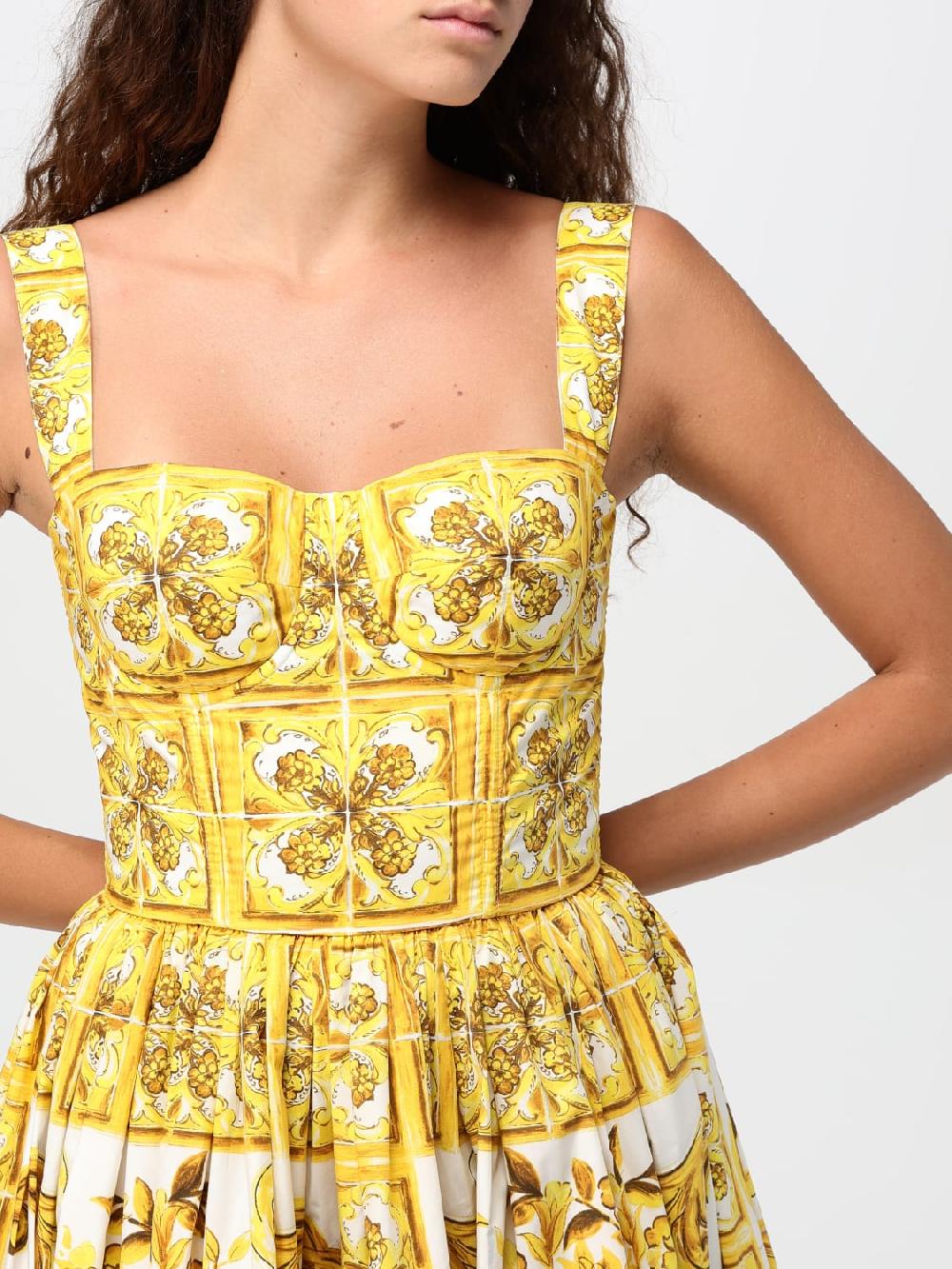 Giglio Abito Dolce & Gabbana In Popeline Stampato