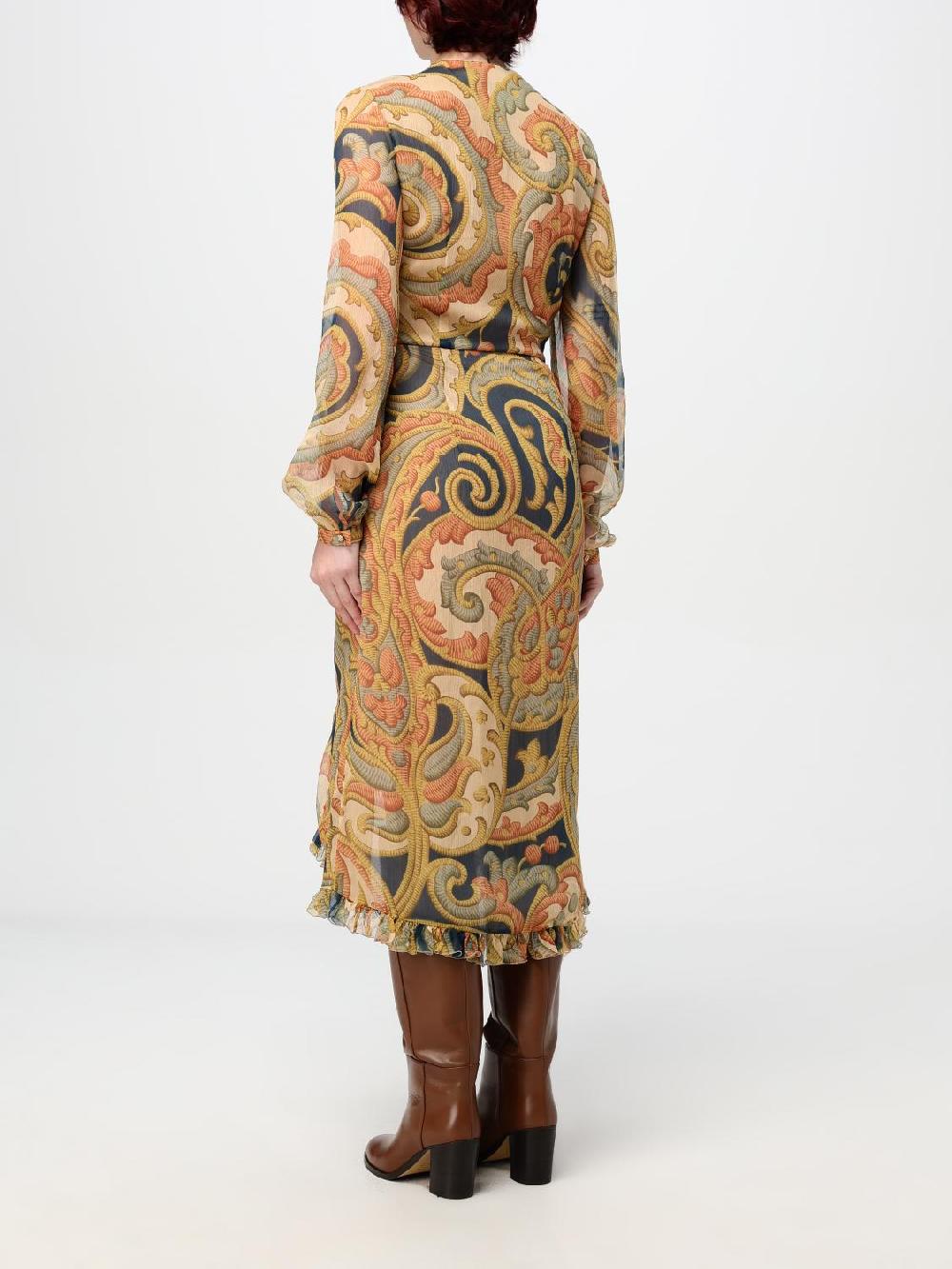 Giglio Abito Etro In Seta Stampata