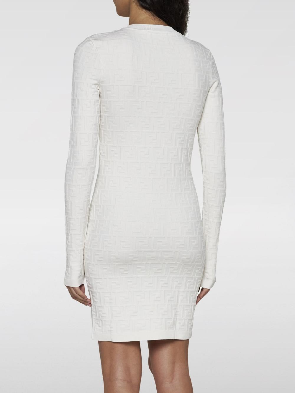 Giglio Abito Fendi In Viscosa Con Logo Jacquard