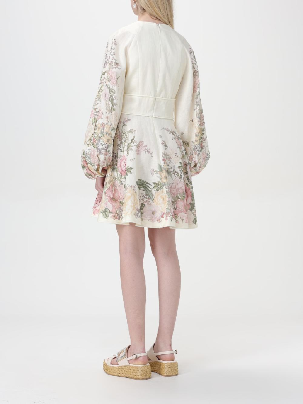 Giglio Abito Floreale Zimmermann Di Lino