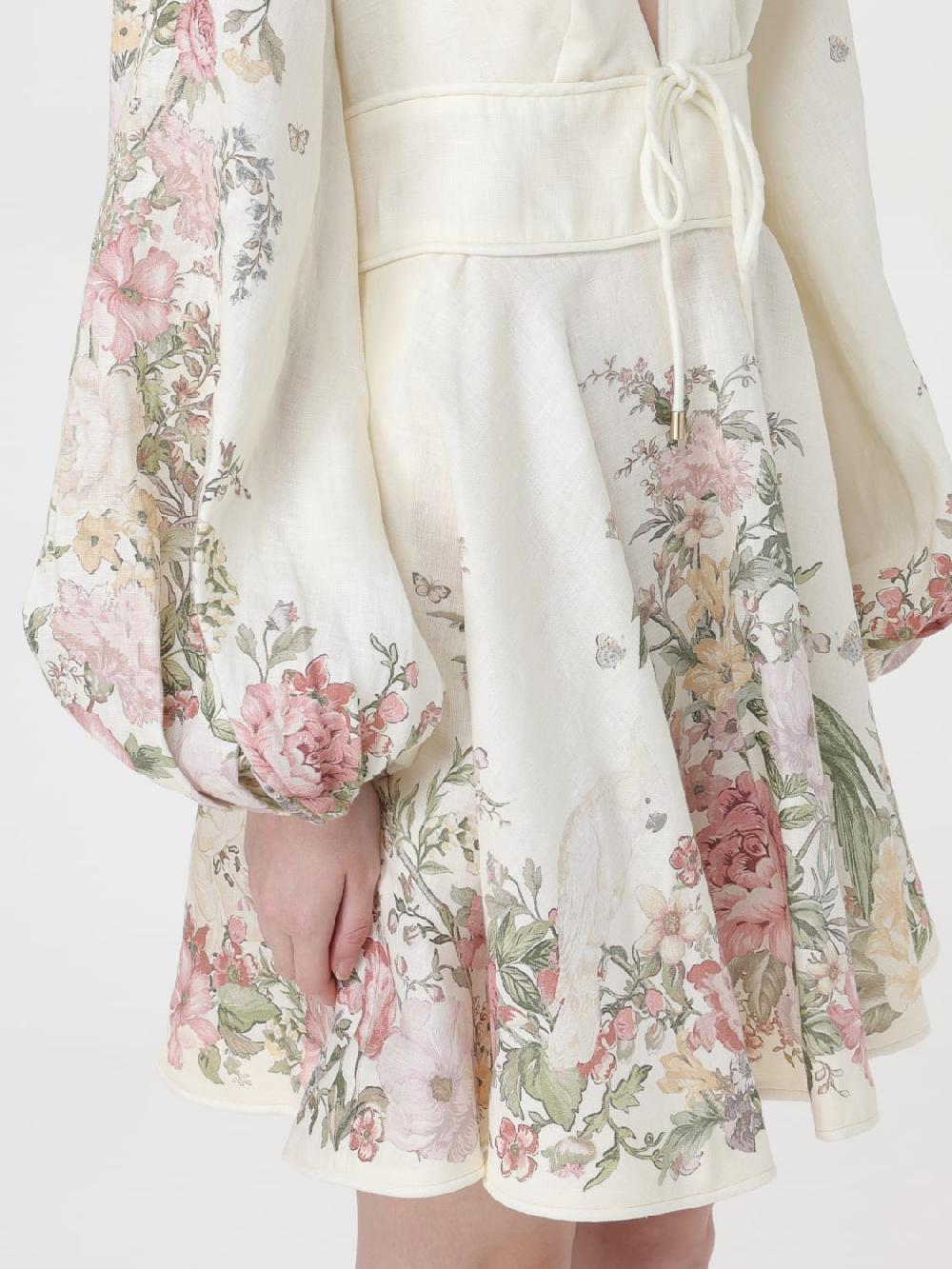 Giglio Abito Floreale Zimmermann Di Lino