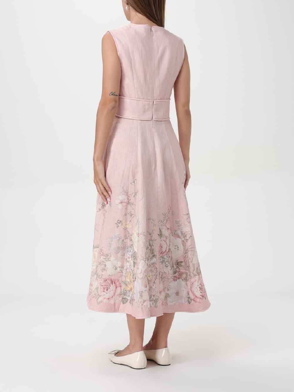 Giglio Abito Floreale Zimmermann Di Lino