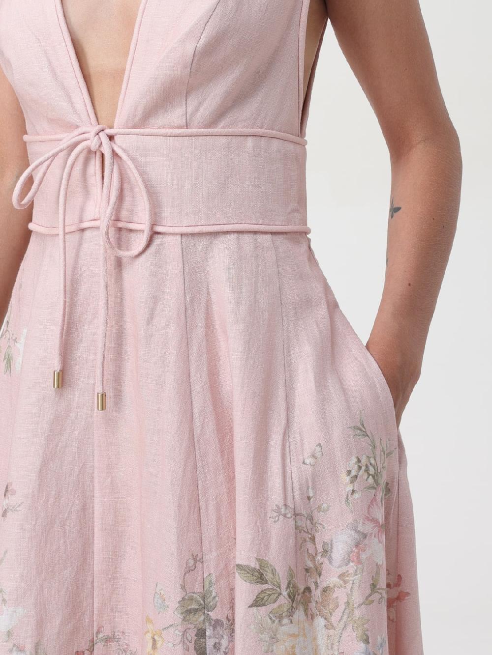 Giglio Abito Floreale Zimmermann Di Lino