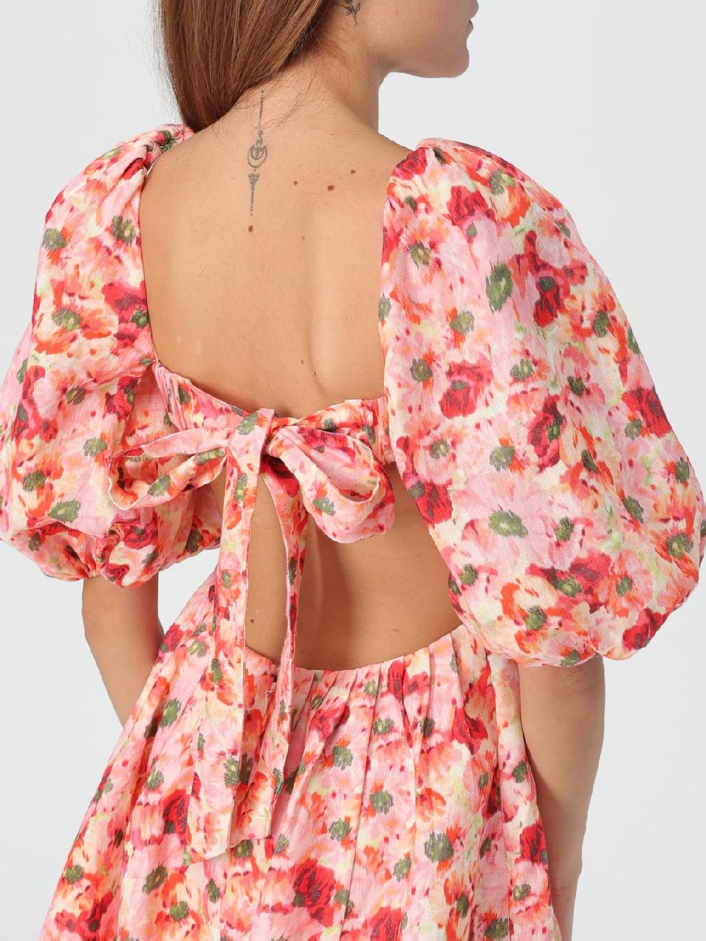 Giglio Abito Floreale Zimmermann In Lino