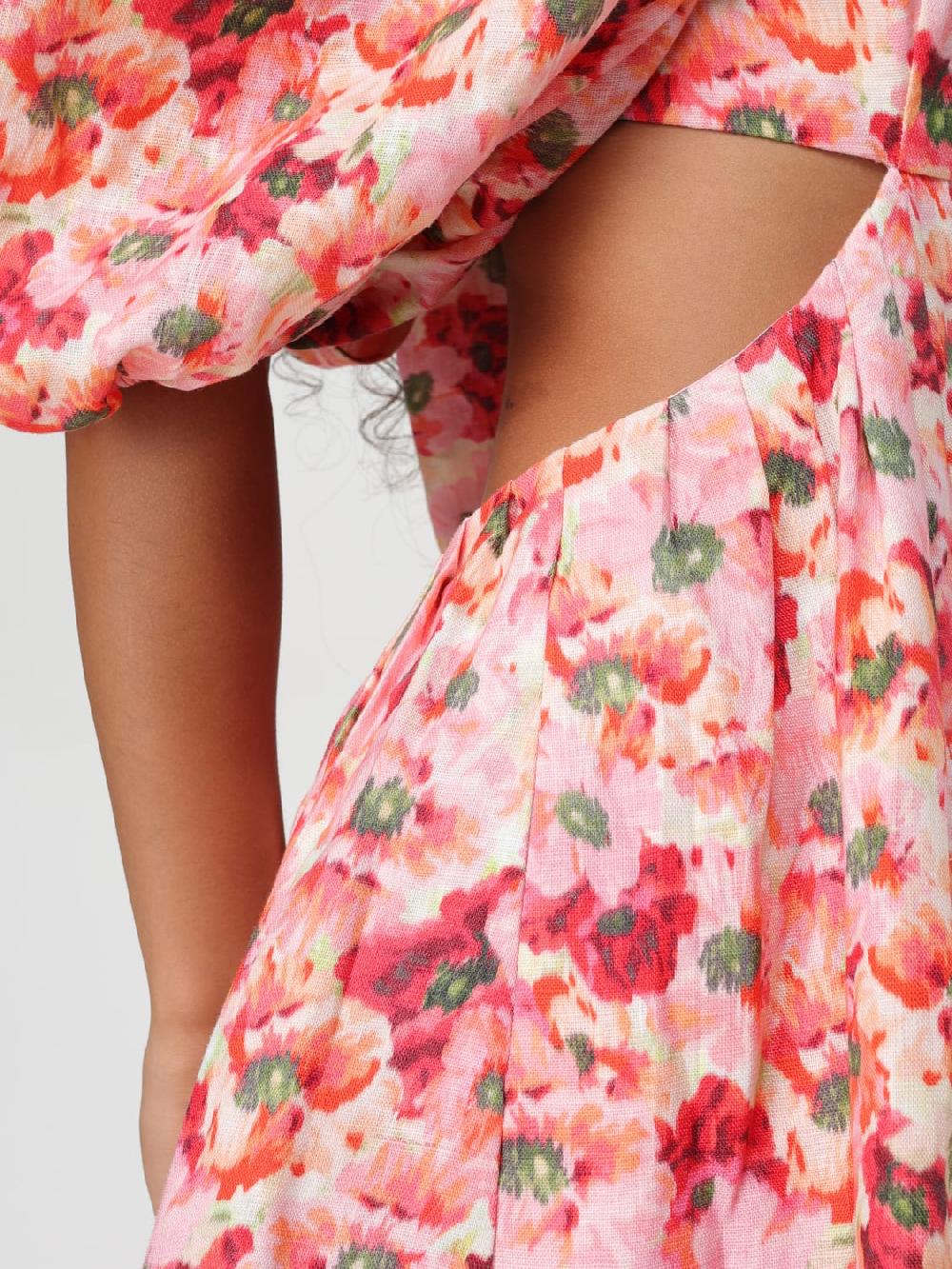 Giglio Abito Floreale Zimmermann In Lino