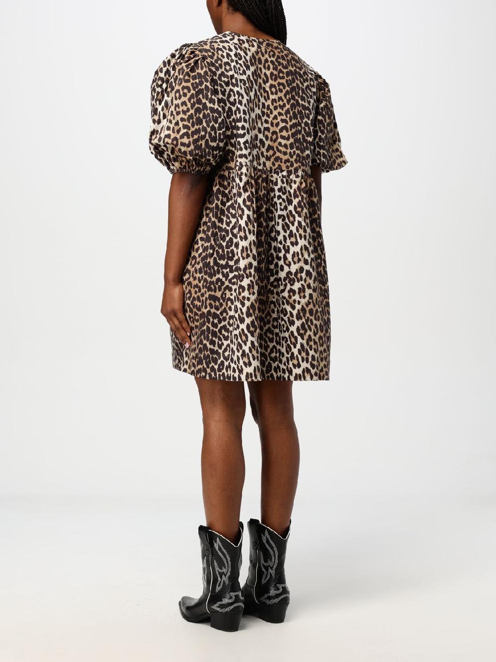 Giglio Abito Ganni In Cotone Animalier