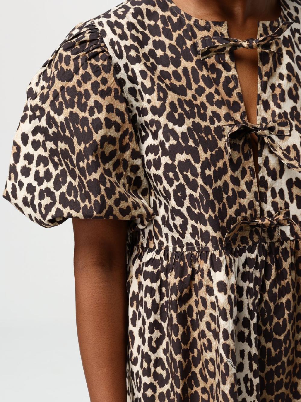 Giglio Abito Ganni In Cotone Animalier