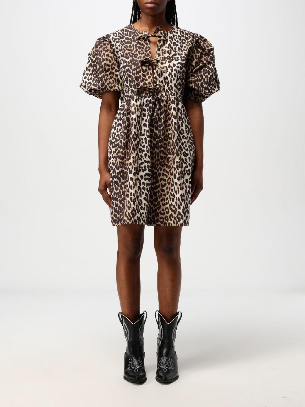 Giglio Abito Ganni in cotone animalier