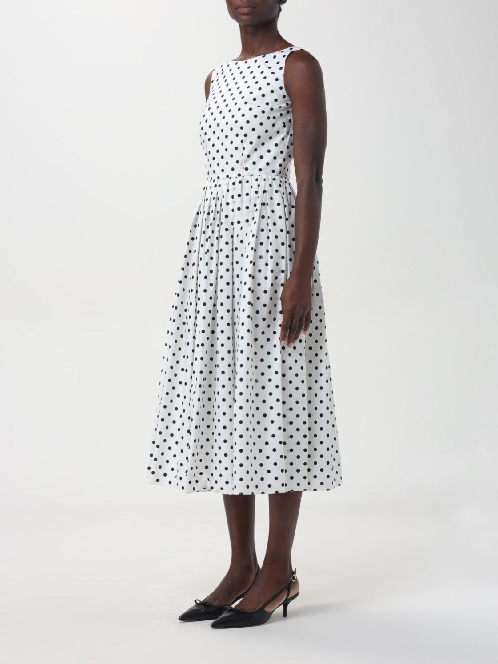 Giglio Abito In Cotone A Pois Dolce & Gabbana