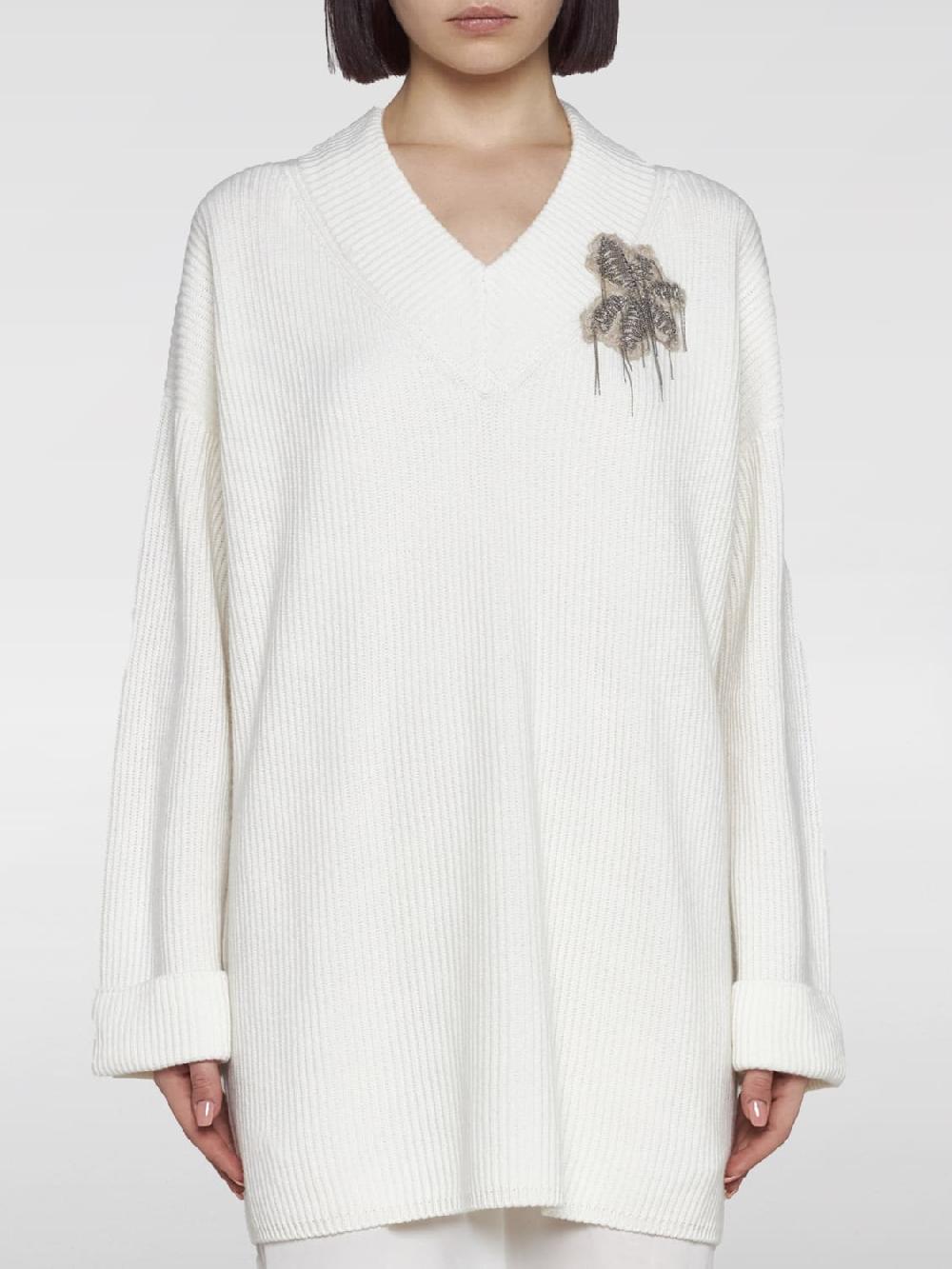 Giglio Abito in maglia a v Brunello Cucinelli