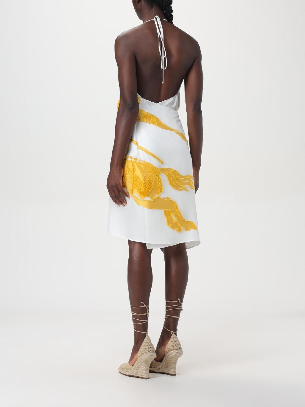 Giglio Abito In Misto Seta Con Logo EKD Burberry