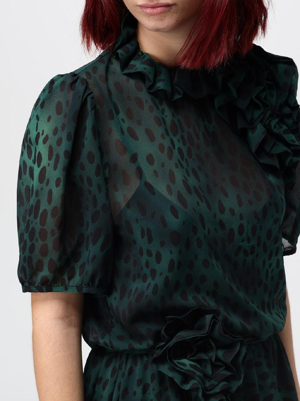 Giglio Abito Leopardato Pinko In Georgette